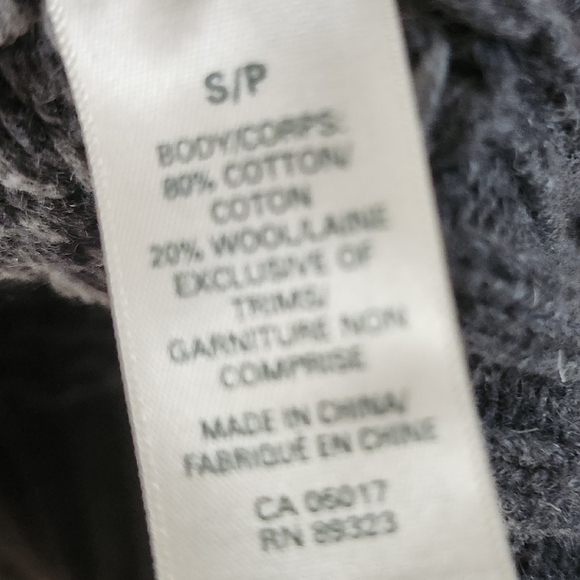 Womens Grey Roots Cotton Wool Blend Hoodie Sweater Jacket Size SM - Picture 8 of 9